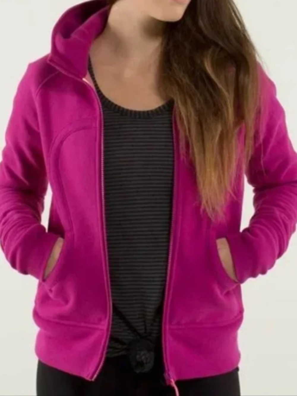 LULULEMON SCUBA HOODIE FUSHIA PINK SIZE 10